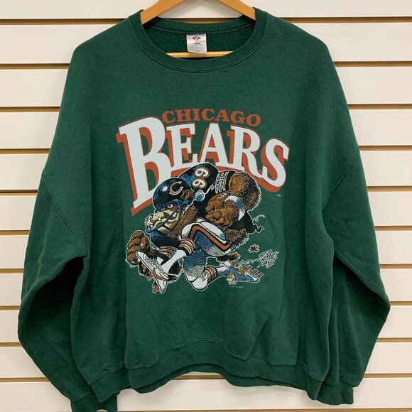 Vintage Chicago Bears Football Sweatshirt Retro Style Chicago Football Shirt Tee - Picture 1 of 2